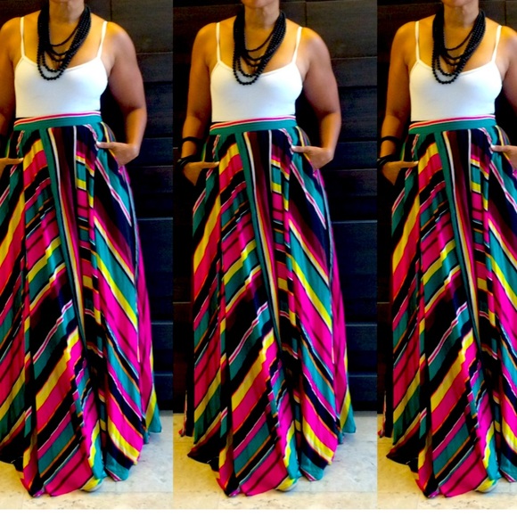 Vibrant Multicolor Maxi skirt - Picture 4 of 5